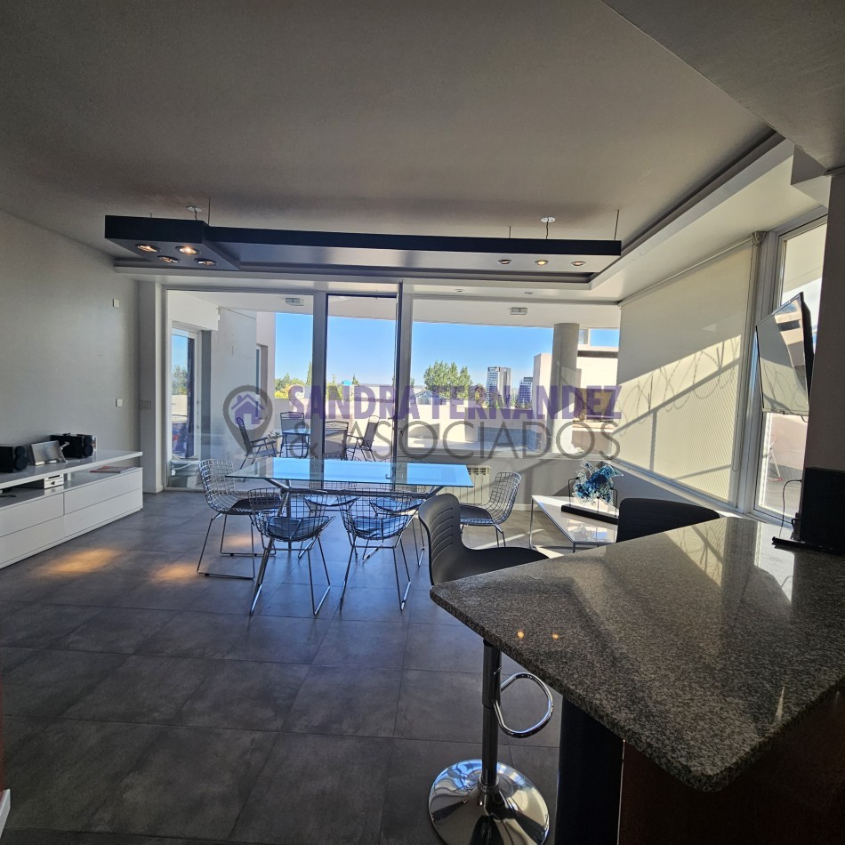 Neuquen. Alquiler. Semipiso. Santa Genoveva, Torre Dali. 2 dormitorios en suite con parrilla y terraza