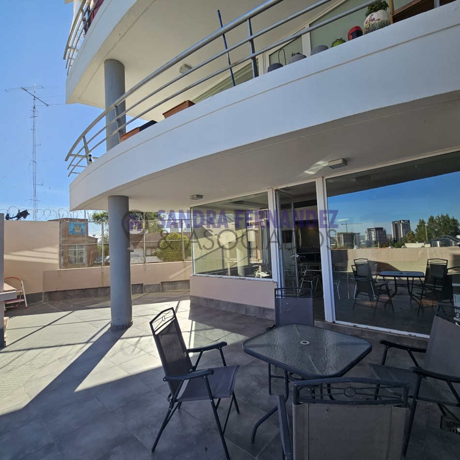 Neuquen. Alquiler. Semipiso. Santa Genoveva, Torre Dali. 2 dormitorios en suite con parrilla y terraza